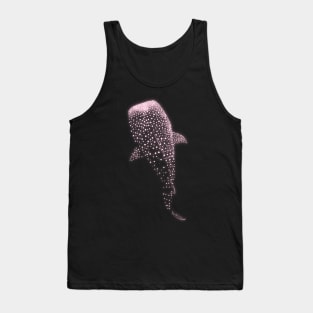 Glowing Pink Neon Whale Shark Optical illusion Tank Top